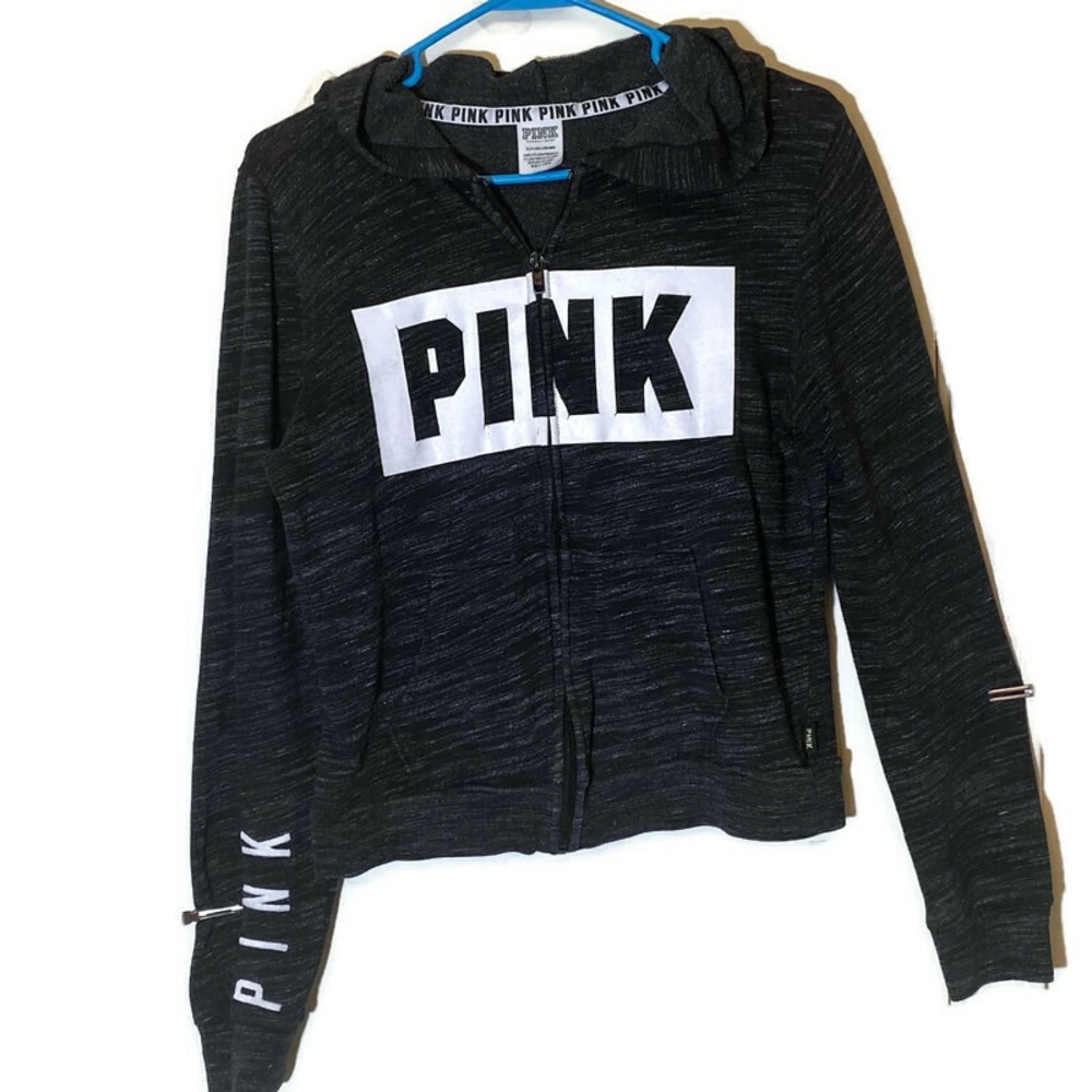 PINK Victoria’s Secret Charcoal Grey Hoodie Small